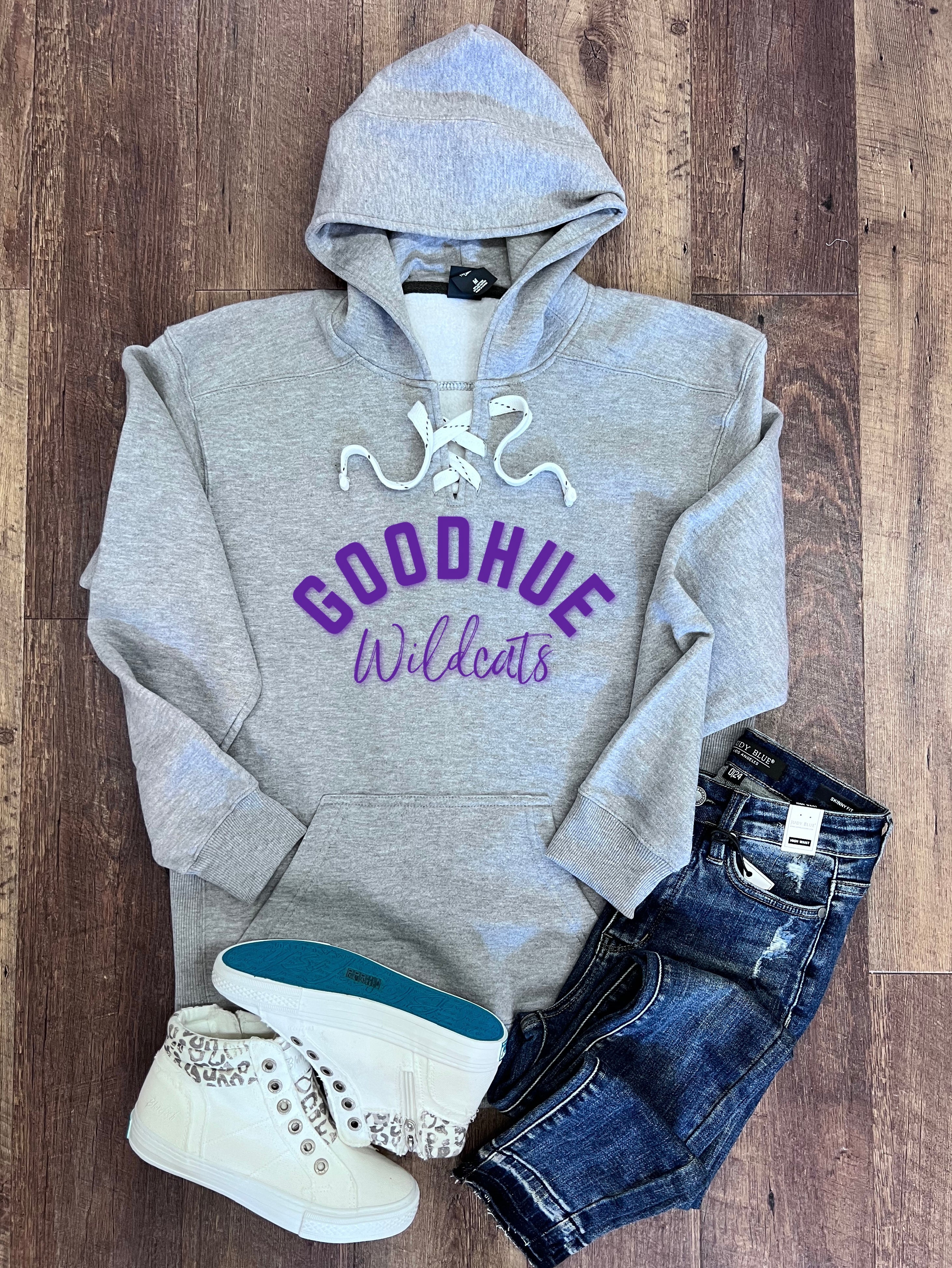 Goodhue Wildcats Hoodie in Gray