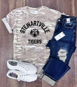 Stewartville Tigers Tee in Natural Camo