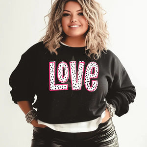 Polka Dot Love Hoodie, Pullover, Long Sleeve or Tee