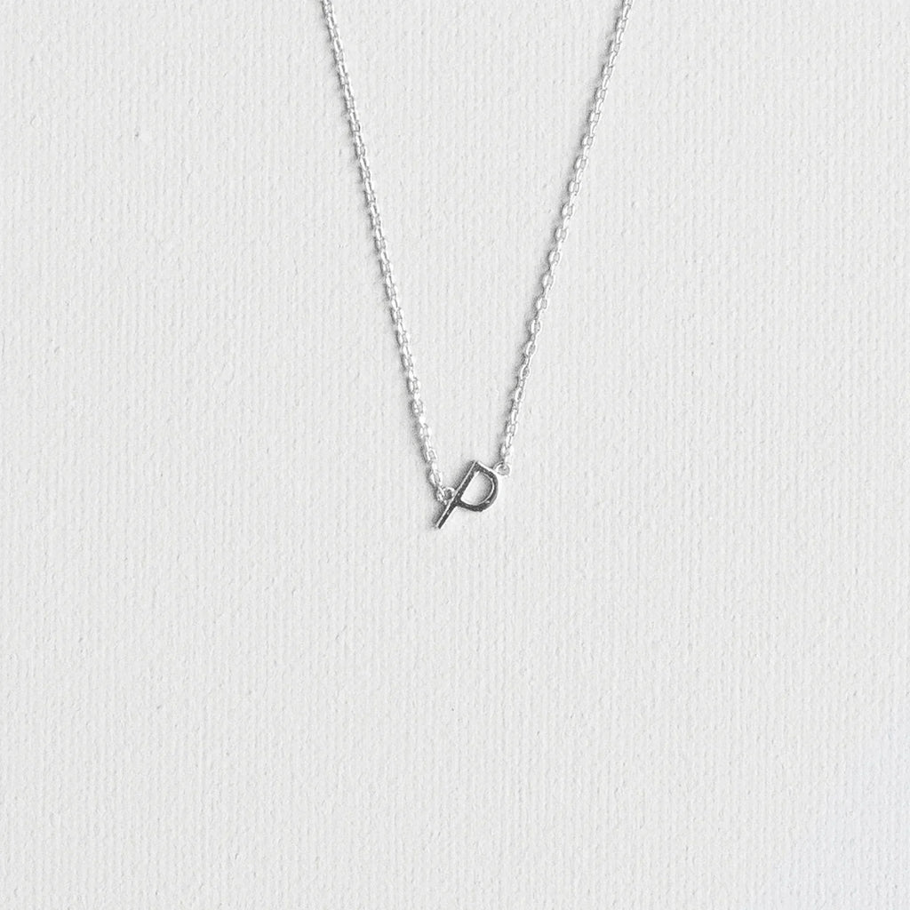 Initial Necklace Silver
