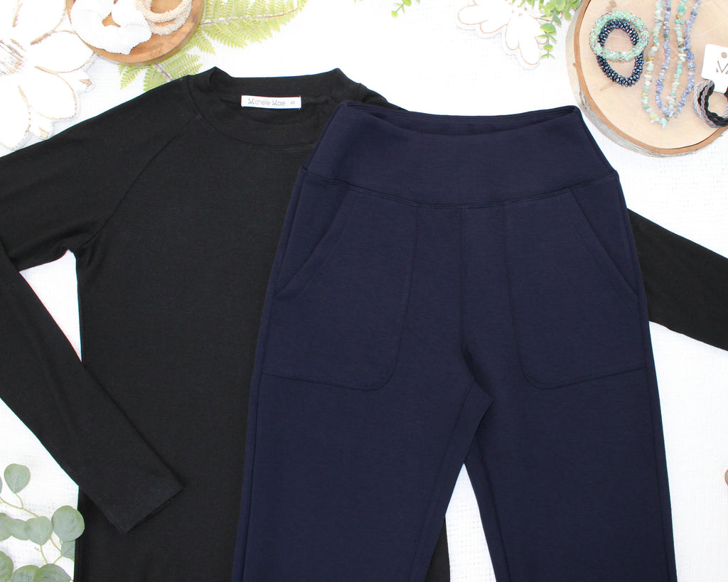 Luxe Ankle Bottoms- Navy