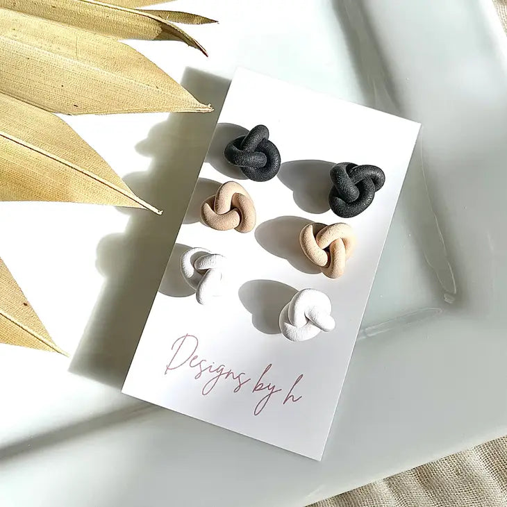 Neutral Knot Earring Sets
