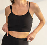 Load image into Gallery viewer, Chief Sports Bra In Black
