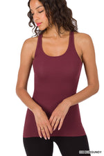 Load image into Gallery viewer, It&#39;s Easy Ribbed Tank in Dark Burgundy
