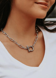 Hold It Necklace In Silver