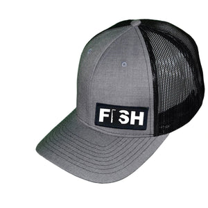 Fish Minnesota Night Out Patch Snapback Trucker Hat Heather Gray/Black