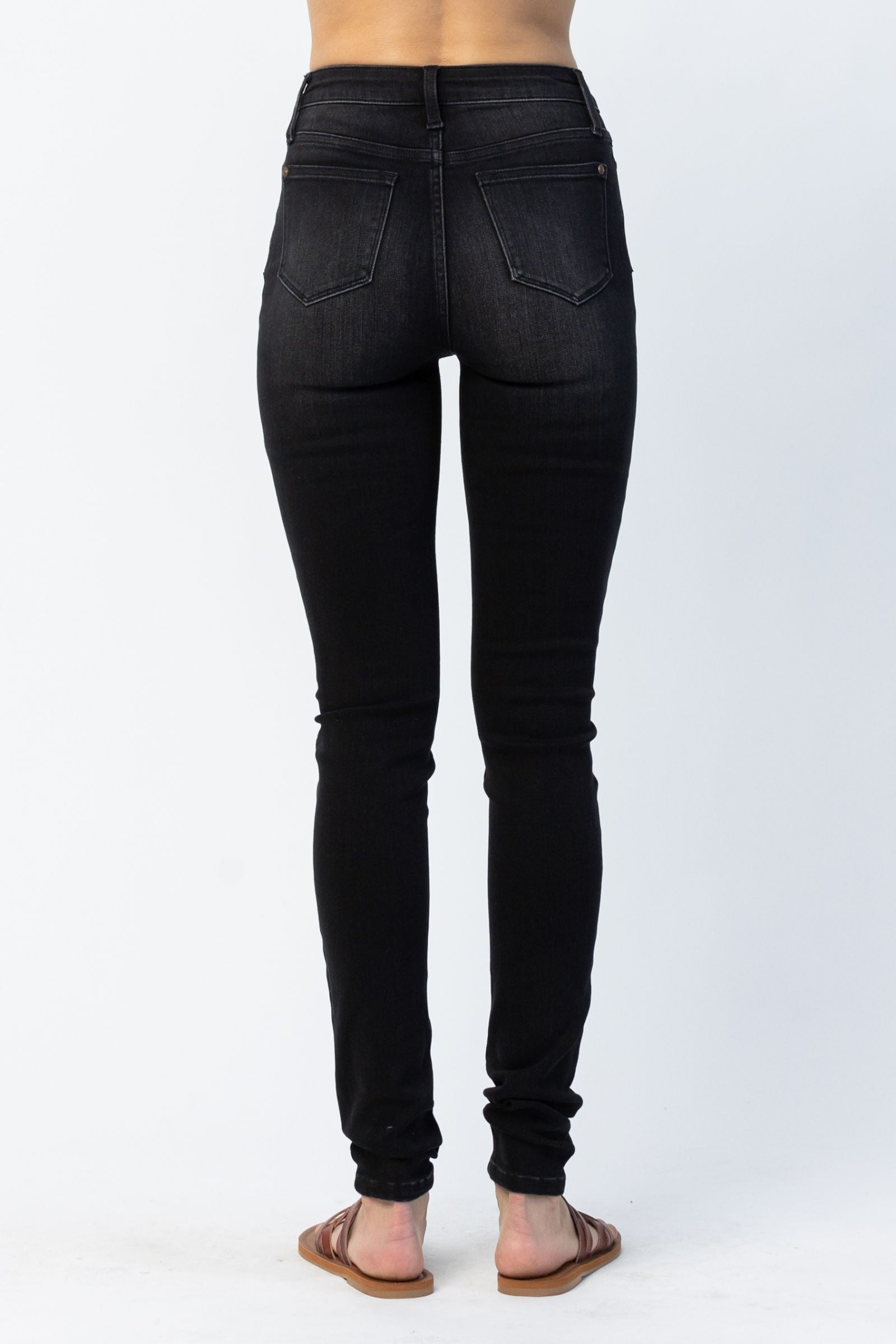 Viper Black Judy Blue Skinny Jeans Long Inseam