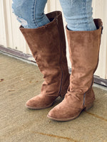 Load image into Gallery viewer, Very G Unstructured Wide Calf Boots In Dark Taupe FINAL SALE
