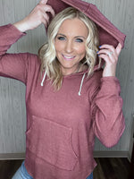 Load image into Gallery viewer, Back And Forth Hoodie in Marsala FINAL SALE
