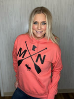 Load image into Gallery viewer, Minnesota Paddle Hoodie in Coral
