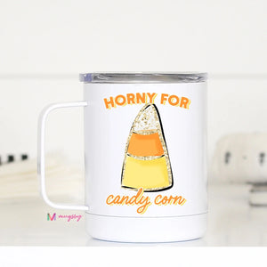 Candy Corn Travel Mug with Handles FINAL SALE