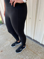 Load image into Gallery viewer, Black Luxe Line Anchored Arrow Full Length Leggings FINAL SALE
