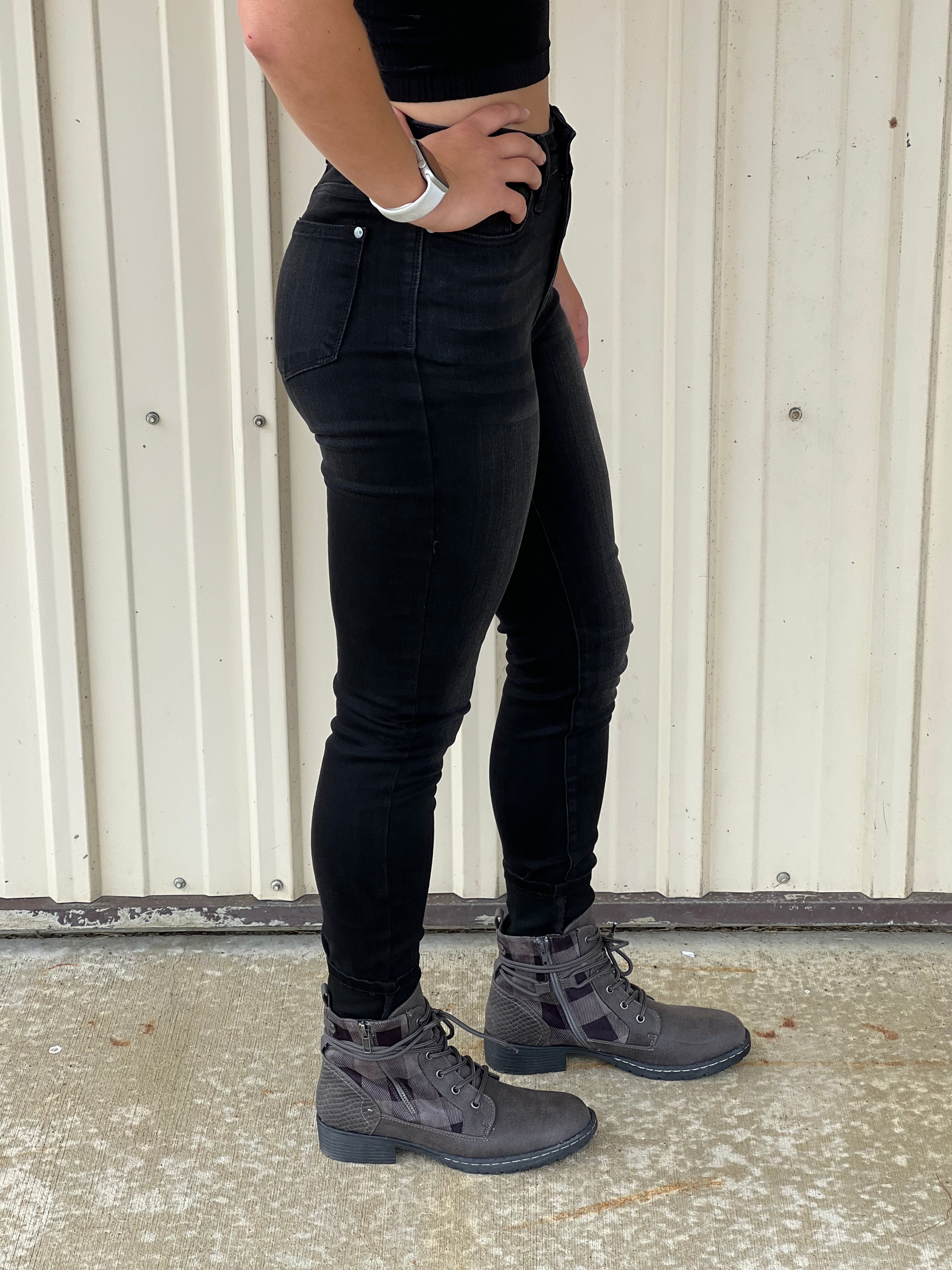 Viper Black Judy Blue Skinny Jeans Long Inseam