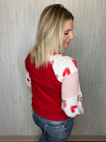 Load image into Gallery viewer, Protect Your Heart Top In Red FINAL SALE
