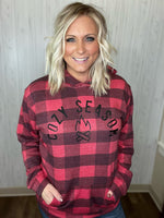 Load image into Gallery viewer, Buffalo Plaid Cozy Season Hoodie
