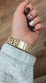 Load image into Gallery viewer, Genuine Cross Bracelet In Cheetah Brown
