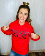 Load image into Gallery viewer, Wisconsin Slice Hoodie in Red
