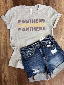 Retro Panthers Tee in Maroon/Gold