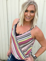 Load image into Gallery viewer, Spicy Tank In Fuchsia/Yellow FINAL SALE
