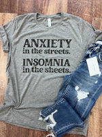 Load image into Gallery viewer, Anxiety in the Streets Insomnia in the Sheets Tee
