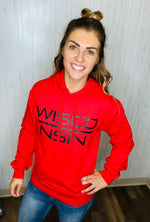 Load image into Gallery viewer, Wisconsin Slice Hoodie in Red

