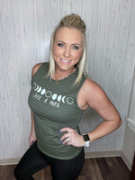 Load image into Gallery viewer, Just a Phase Muscle Tank in Military Green
