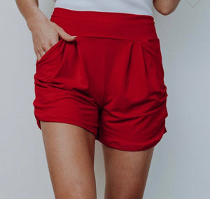 Harem Shorts In Red