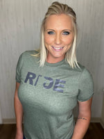 Load image into Gallery viewer, Ride MN Classic Tee in Green/Gray
