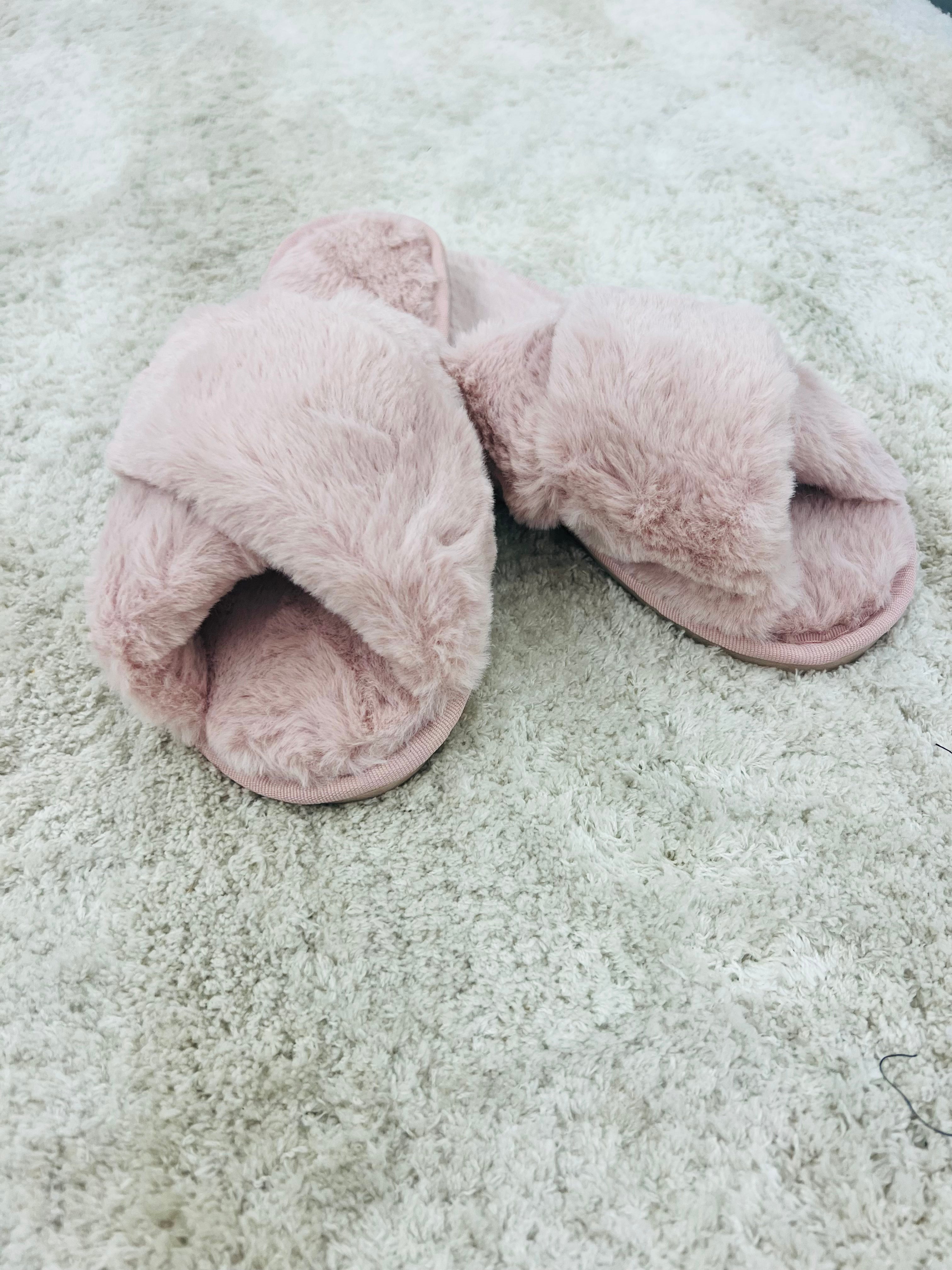 Stay Home Slippers In Pink FINAL SALE
