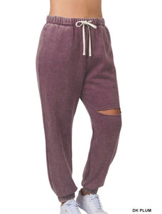 Right in Front of You Joggers in Plum