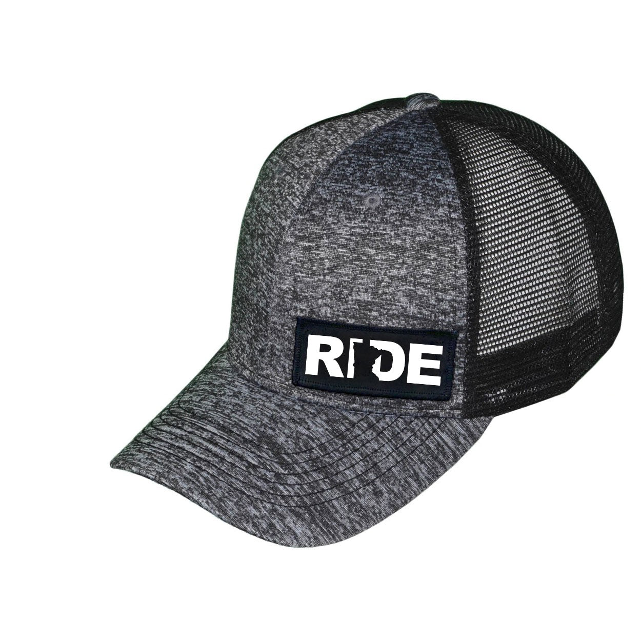 Ride Minnesota Night Out Patch Melange Snapback Trucker Hat Gray/Black